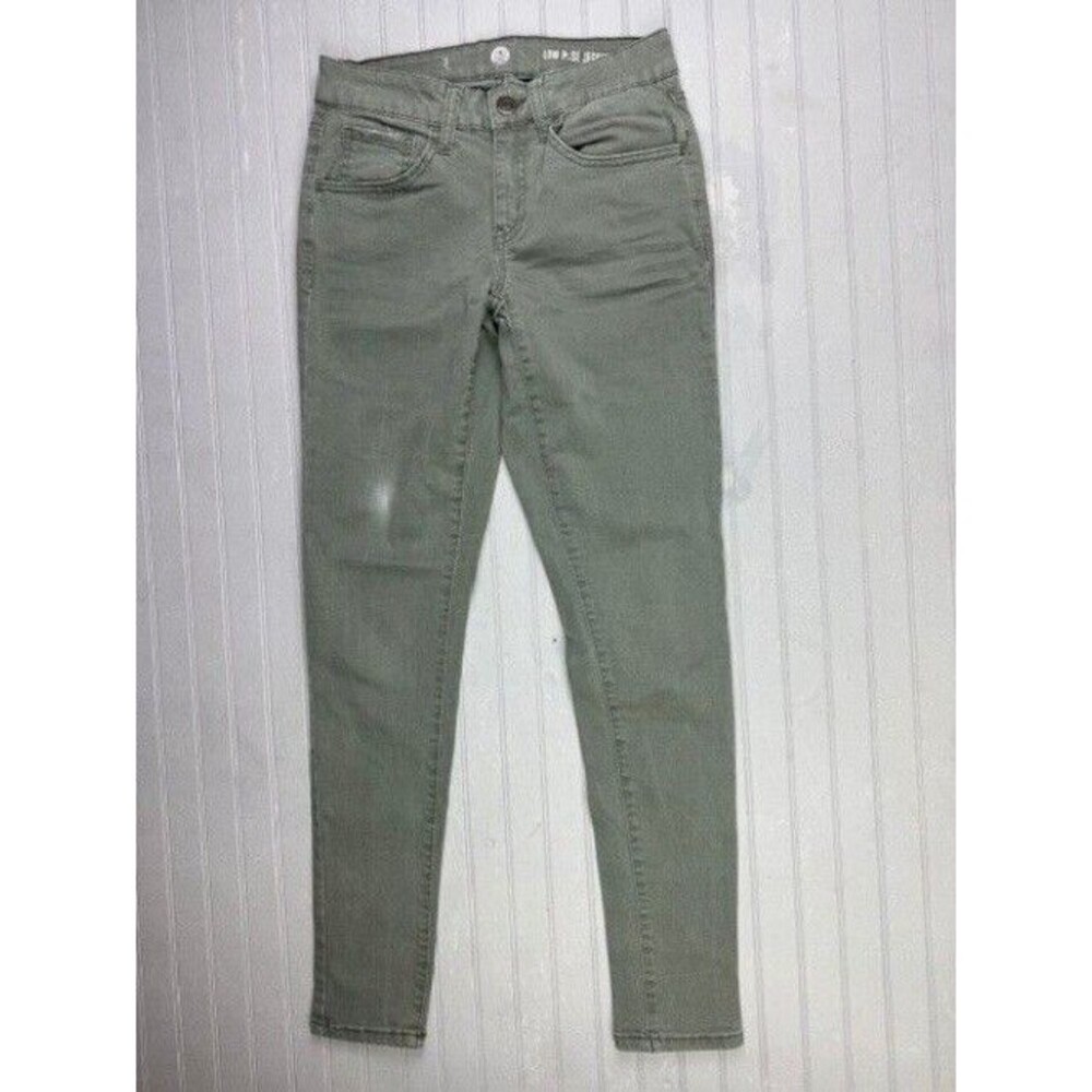 SO Size 3 Womens Jeans Low Rise Jegging Stretch Green